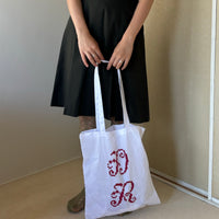 Embroidery Print Tote Bag