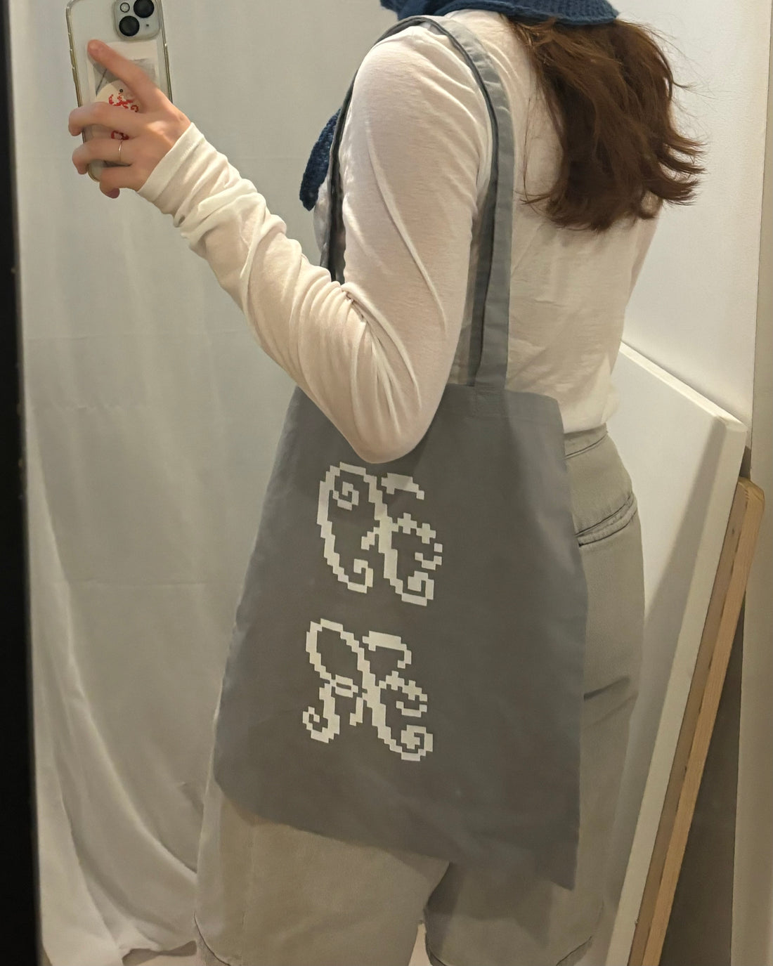 Embroidery Print Tote Bag