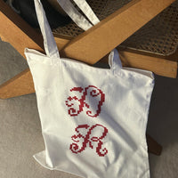 Embroidery Print Tote Bag