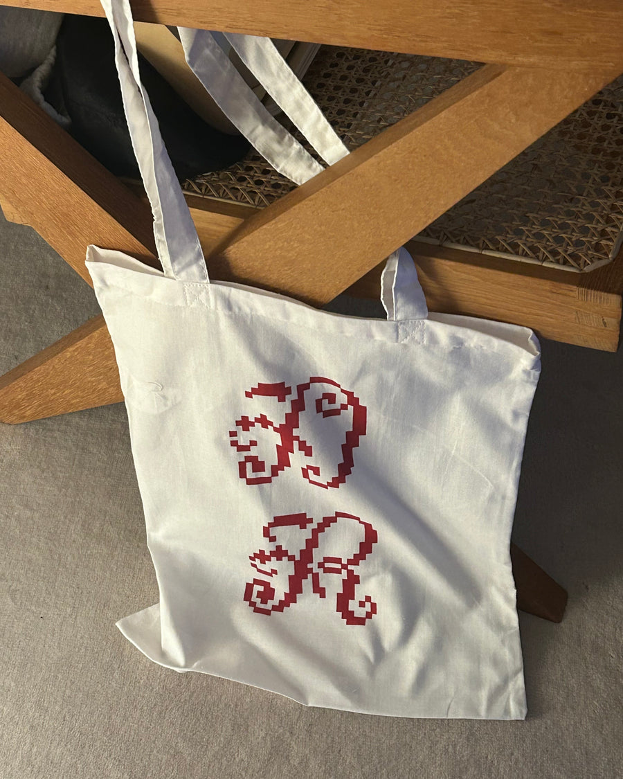 Embroidery Print Tote Bag