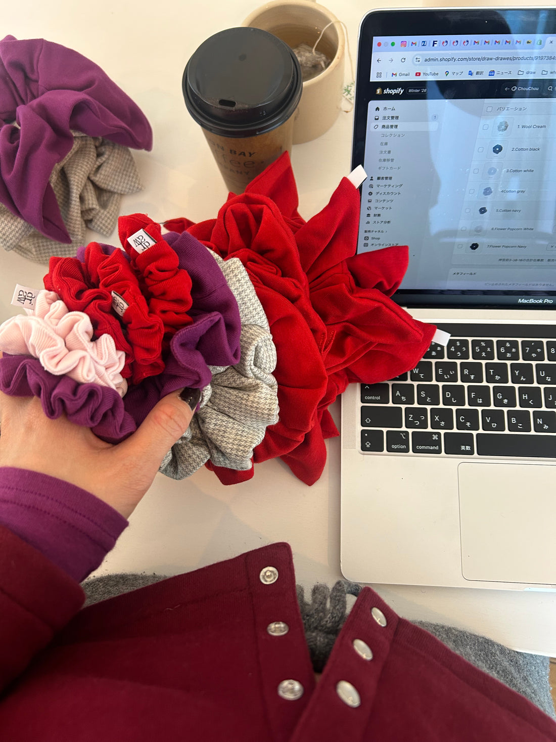 ヘアアクセサリー draw drawers / draw tag chouchou (m) draw Tag ChouChou ( Size:M )