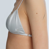 "D" Logo Satin Triangle Bra