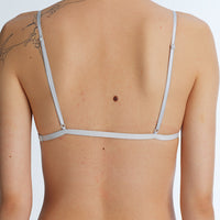 "D" Logo Satin Triangle Bra