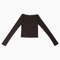 【NEW】Boat Neck Long Tee