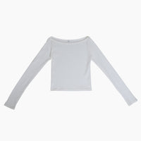 【NEW】Boat Neck Long Tee