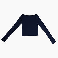 【NEW】Boat Neck Long Tee